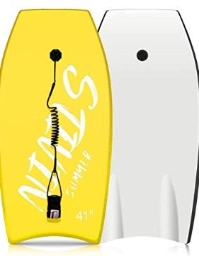 Photo 1 of **USED** STIVIN Bodyboards Lightweight 33/37 Inch American Flag Style Body Board with Coiled Ropes, Comfortable EPS Core IXPE Deck PP Slip Bottom Bodyboard for Beach River Ocean Pool Surfing,Adults/Kids Vitality Orange 41inch