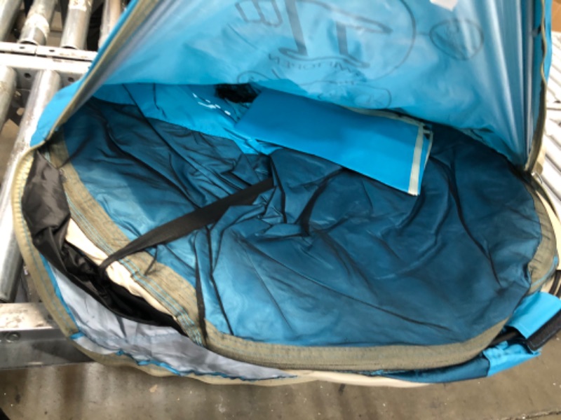 Photo 3 of **USED/SLIGHT DAMAGE**   Pop-up Tent and Automatic Instant Portable Cabana Beach, Camping Tent Pop Up Shade Tent - Suitable for 2 People - 2 Doors - Water-Resistant, UV Protection Sun Shelter with Carrying Bag (Sky Blue)