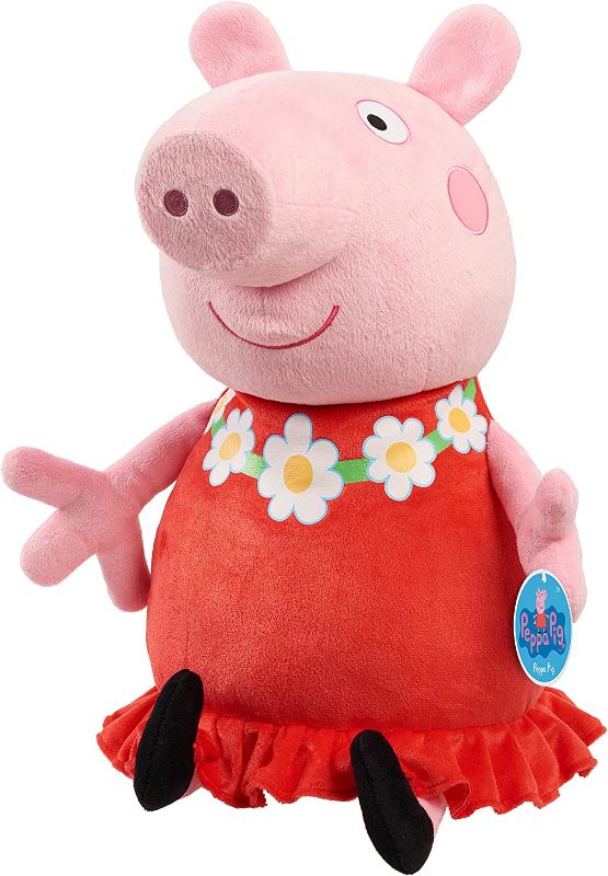 Photo 1 of Peppa Pig 24.75-Inch Jumbo Plush, Super Soft & Cuddly Stuffed Animal, Giant Plush, by Just Play
