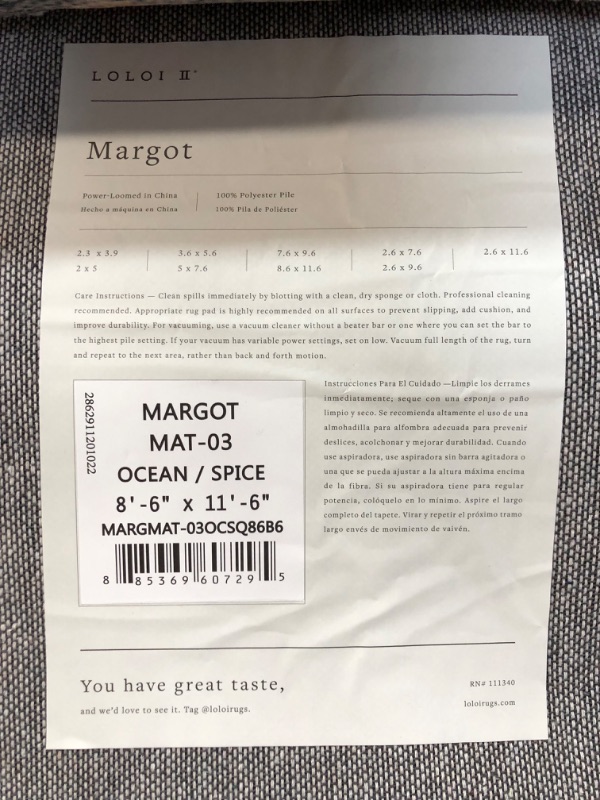 Photo 1 of **MINOR DIRT STAIN**Margot Ocean/Spice 8 ft. 6 in. x 11 ft. 6 in. Oriental 100% Polyester Area Rug
