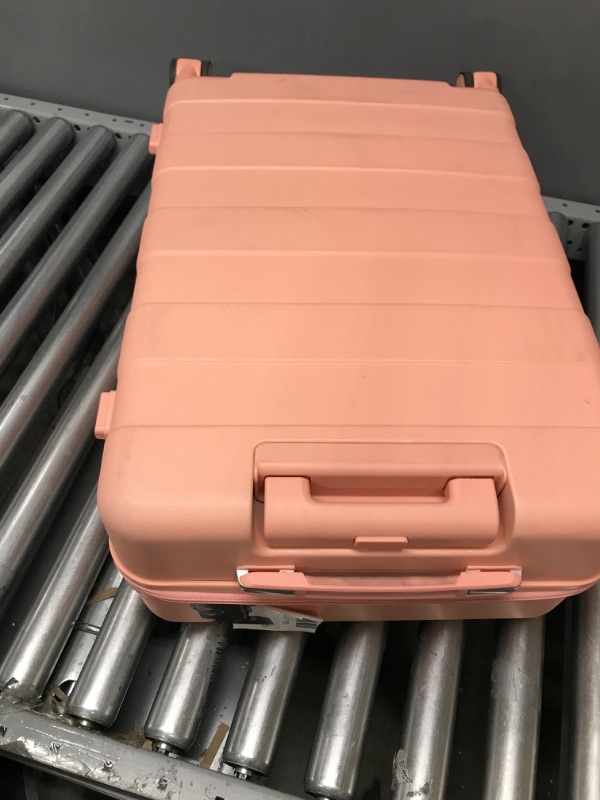 Photo 2 of imiomo 24 IN Checked Luggage, Suitcase with Spinner Wheels, Hardside 3PCS Set Lightweight Rolling Travel Luggage with TSA Lock(24"/Pink) Checked Luggage 24IN Pink
