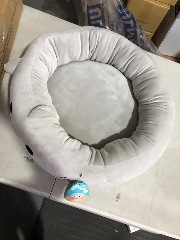 Photo 2 of **USED/SEE NOTES** Squishmallows 24-Inch Gordon Shark Pet Bed - Medium Ultrasoft Official Squishmallows Plush Pet Bed Gordon The Shark Medium 24”x24”