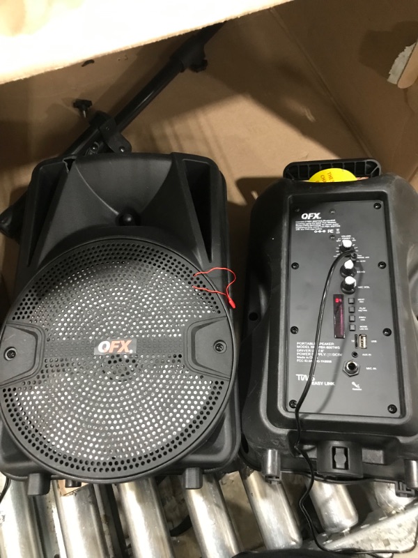 Photo 5 of PBX-800TWS 8-Inch Bluetooth Stereo PA System comes with 2x 8" Speakers and 2x Stands, 2x Microphones, and a Remote Control
