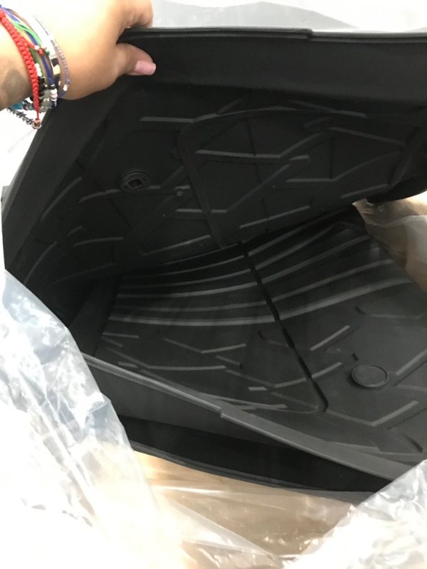 Photo 3 of SUPER LINER Rubber Floor Mats for 2019-2023 Dodge Ram 1500 New Body Crew Cab (NOT Classic Models) with Rear Under-Seat Factory Storage Bucket Seat All Weather Car Floor Mats Accessories