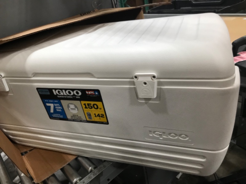 Photo 1 of Igloo Large Portable Commercially Insulated Polar Ice Chest Cooler White 150 Qt