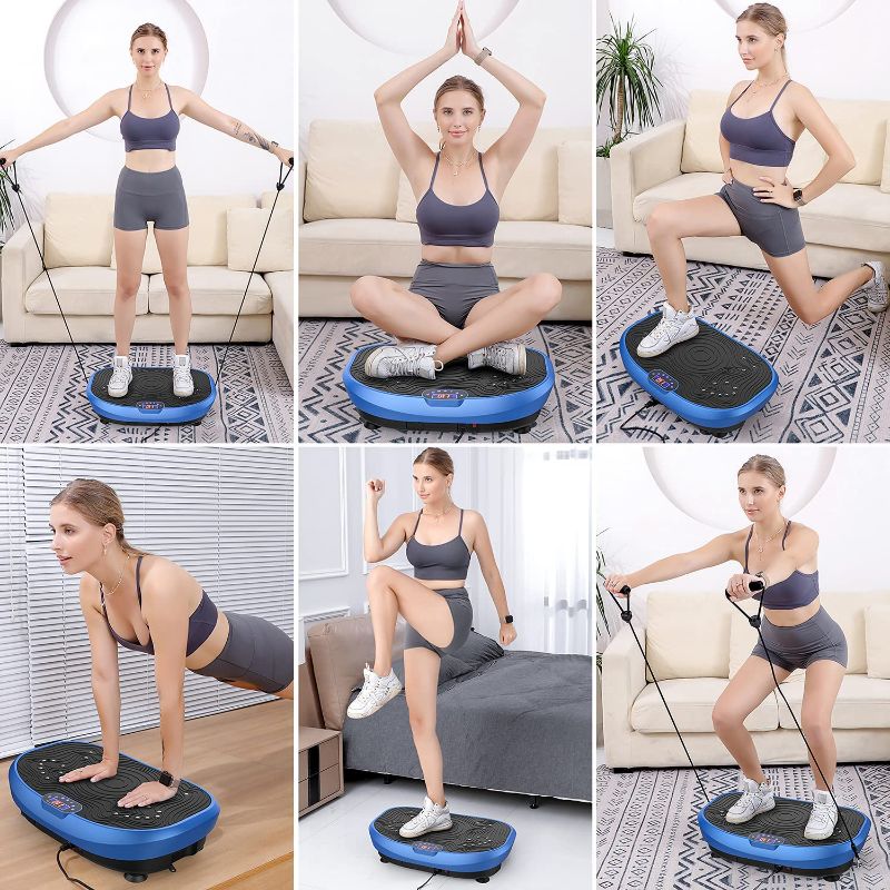 Photo 3 of AXV Vibration Plate Exercise Machine Whole Body Workout Vibrate Fitness Platform Lymphatic Drainage Machine for Weight Loss Shaping Toning Wellness Home Gyms Workout