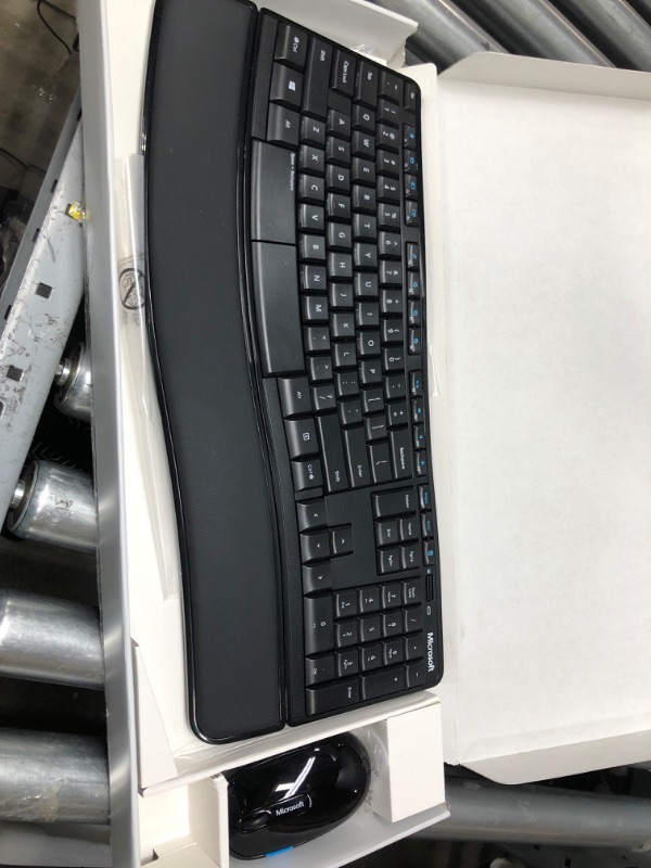 Photo 2 of Microsoft Wireless Comfort Desktop 5050 - Black. Wireless, Ergonomic Keyboard and Mouse Combo. Built-in Palm Rest and Comfort Curve Design. Customizable Windows Shortcut Keys