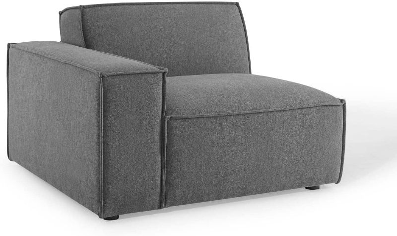 Photo 1 of ***MISSING COMPONENTS*** Modway Restore Upholstered Fabric left-Arm Sectional Sofa Chair in Charcoal
