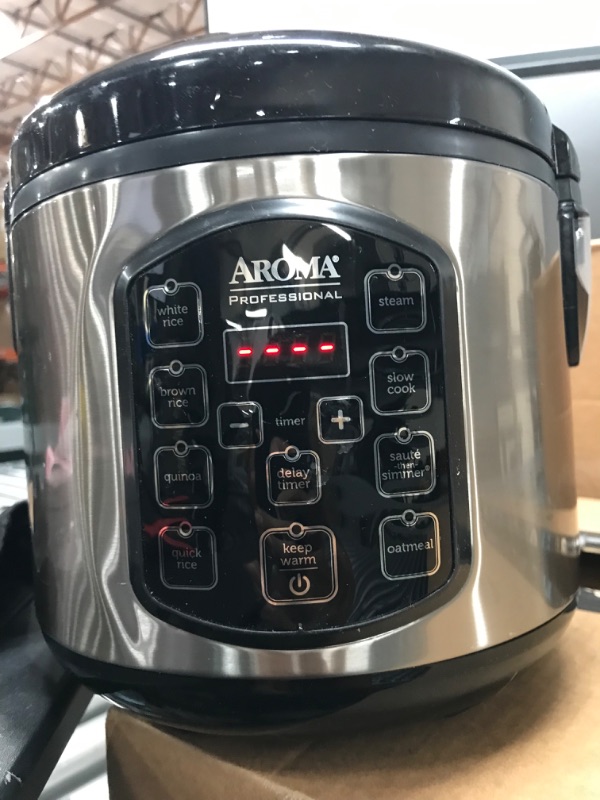 Photo 3 of **MINOR DENT**Aroma Housewares ARC-954SBD Rice Cooker, 4-Cup Uncooked 2.5 Quart, Professional Version

