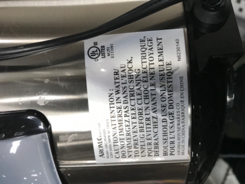 Photo 4 of **MINOR DENT**Aroma Housewares ARC-954SBD Rice Cooker, 4-Cup Uncooked 2.5 Quart, Professional Version
