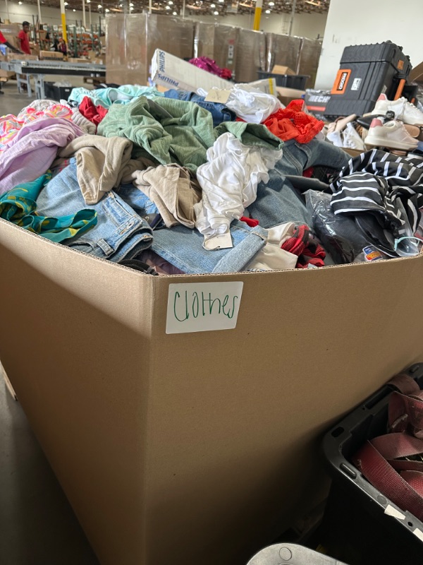 Photo 1 of **PALLET OF ASSORTED CLOTHING**MEN, WOMANS AND CHILDRENS**NONREFUNDABLE