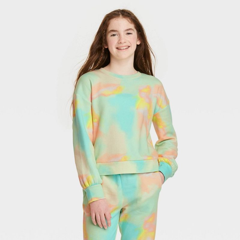 Photo 1 of 11 Kids' Cropped Crew Neck Sweatshirt - Art Class™  S-XXL
