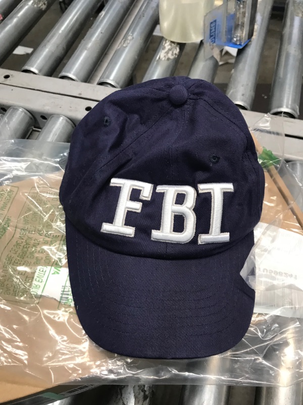 Photo 2 of FBI hat blue white letters 