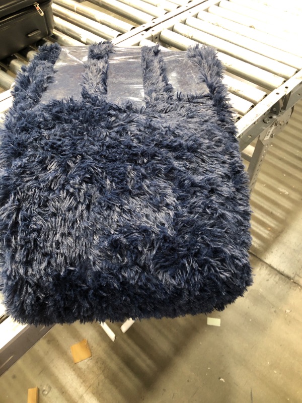 Photo 2 of **USED** Large Blue Fluffy Rug,  unspecified size