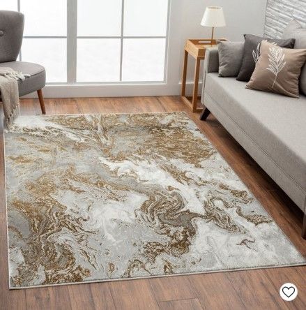 Photo 1 of **USED** Luxe Weavers Marble Swirl Abstract Area Rug, 5'x7'