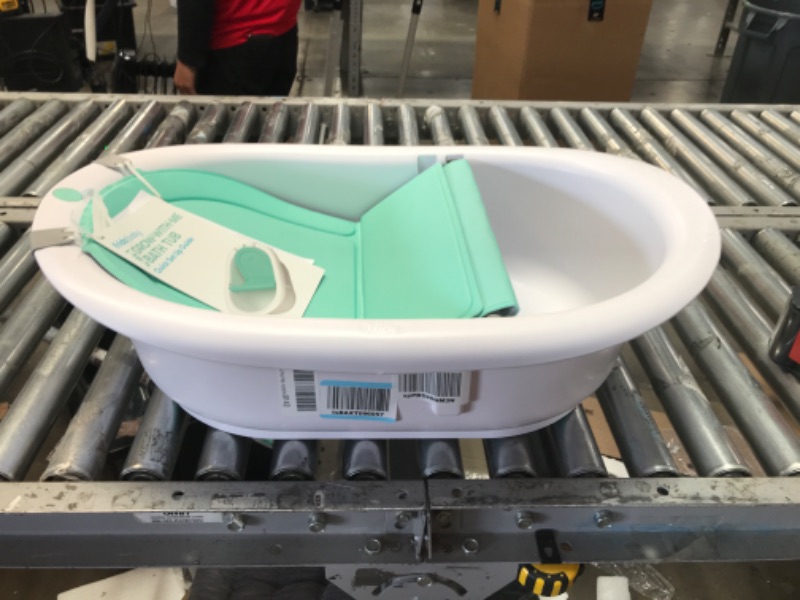 Photo 2 of 4-in-1 Grow-with-Me Bath Tub by Frida Baby Transforms Infant Bathtub to Toddler Bath Seat with Backrest for Assisted Sitting in Tub