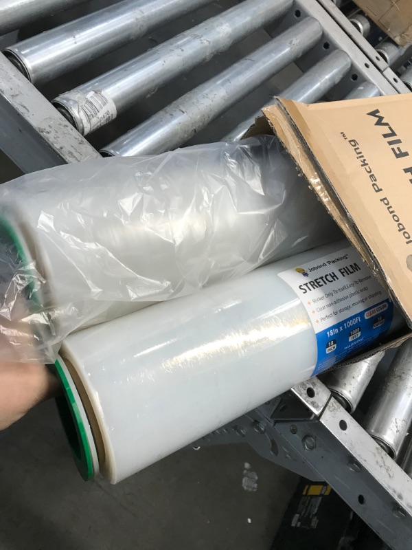 Photo 2 of Akudy Stretch Film 18"X1000 Feet, 80 Gauge,Clear Stretch Wrap for Moving/Pallet Stretch Film with Tension Control Handle(2 Pack)