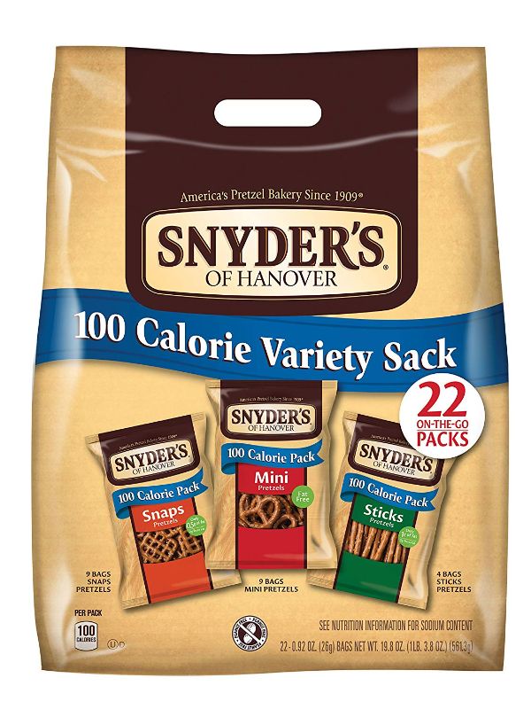 Photo 1 of **EXP DATE APRIL 01,2023** 4pcks of Snyder's of Hanover 100 Calorie Variety Sack Pretzel Snacks - .92oz/22pk
