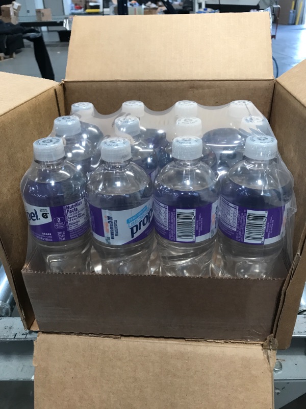 Photo 2 of **EXP DATE 04/06/2023!! Propel, Grape, Zero Calorie Sports Drinking Water with Electrolytes and Vitamins C&E, 16.9 Fl Oz (Pack of 12)
