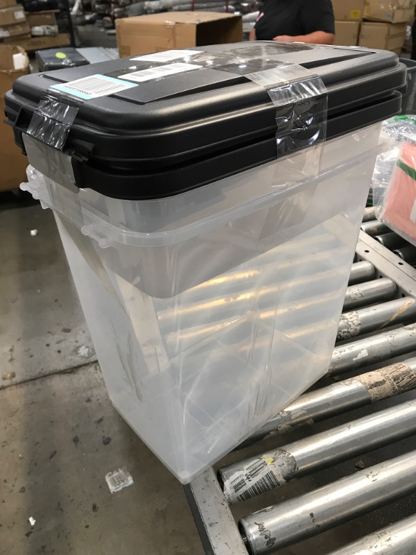 Photo 1 of *PARTS ONLY*
IRIS USA 3-Piece or 2-Piece 35 Lbs / 45 Qt WeatherPro Airtight Pet Food Storage Container Combo 