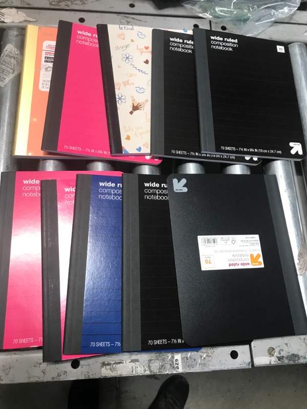 Photo 1 of BUNDLE OF ASSORTED RULED COMPOSITION NOTEBOOKS  (10 NOTEBOOKS)