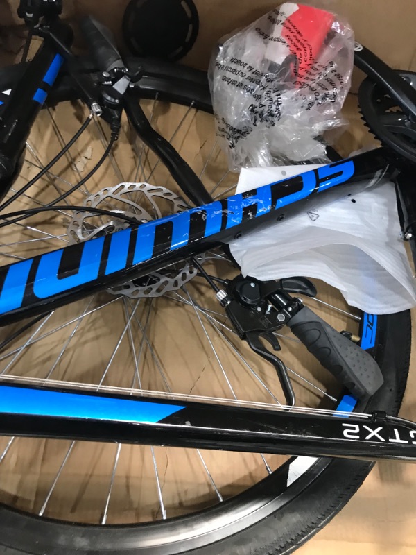 Photo 7 of **MISSING PARTS** Schwinn GTX Comfort Adult Hybrid Bike, Dual Sport Bicycle, Lightweight Aluminum Frame, Multiple Colors Gtx 2.0 Black/Blue 18-Inch Frame
