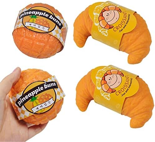 Photo 1 of 
Squishy Stress Ball Squeeze Toys for Kids and Adults-Pineapple Buns&Croissant (4 Pack)