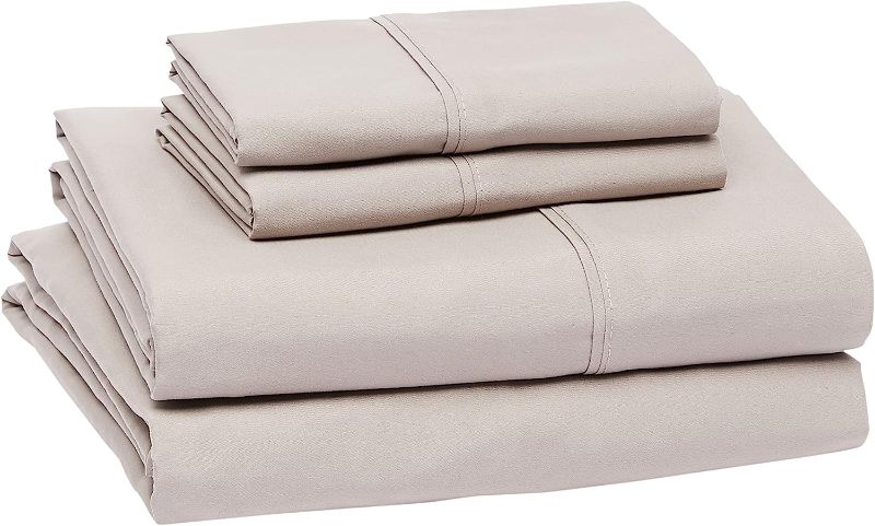 Photo 1 of 
Amazon Basics Lightweight Super Soft Easy Care Microfiber Bed Sheet Set - Queen, Taupe