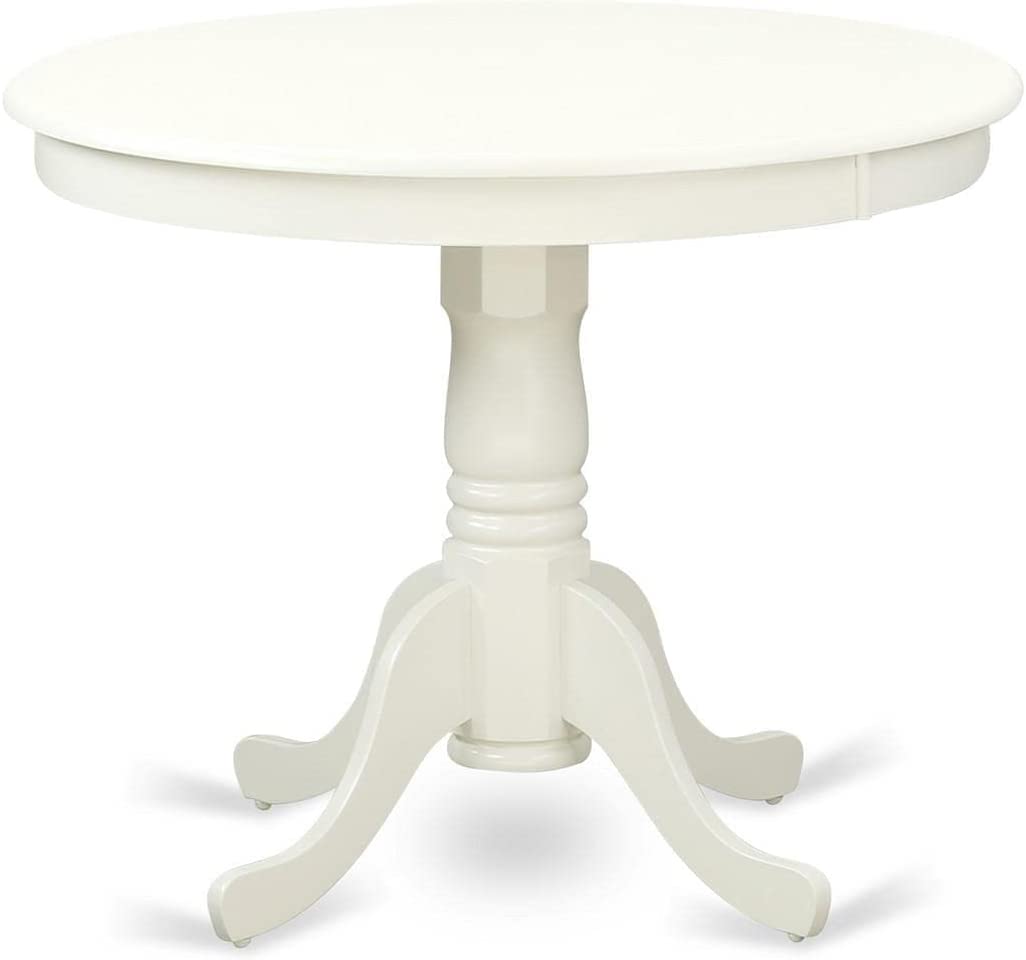 Photo 1 of *TABLETOP ONLY*East West Furniture Room ANT-LWH-TP Wooden Dining Table Round Tabletop and 36 x 29.5-Linen White Finish
