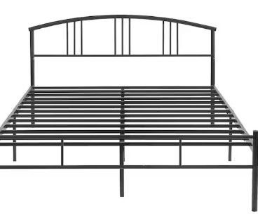 Photo 1 of 
VECELO

Victorian Style Bed Frames, Black Metal Frame Queen Platform Bed with Headboard, Solid Sturdy Steel Slat Support