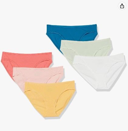 Photo 1 of Amazon Essentials Women's Cotton Bikini Brief Underwear (Available in Plus Size), Multipacks
Size XX-Large