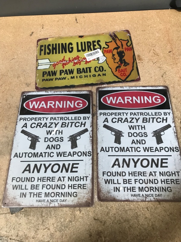 Photo 1 of 3 ASSORTED SIGNS