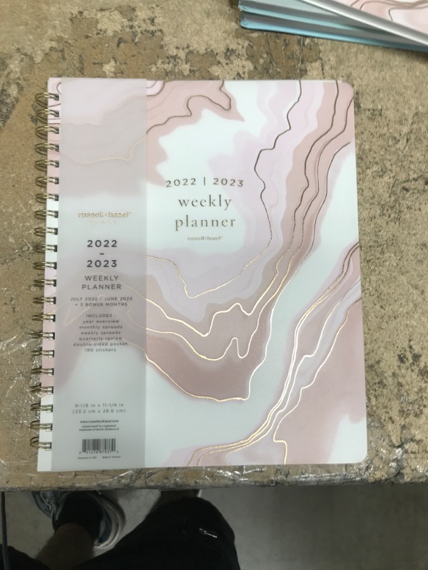 Photo 2 of 2022-23 Academic Planner 9.125&#34;x11.25&#34; Weekly Spiral Frosted Blush - russell+hazel