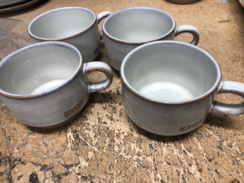 Photo 2 of 10oz Restore Stoneware Mug with Exposed Base Light Gray - Hearth  Hand with Magnolia SET OF 4