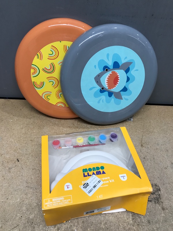 Photo 1 of 3 Toys Bundle - Paint your own Rainbow Clay Kit and 2 Frisbees