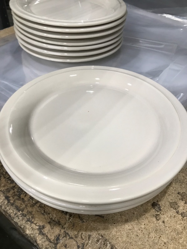 Photo 2 of (pack of 3) 10" Porcelain Woodbridge Dinner Plate White - Threshold™
