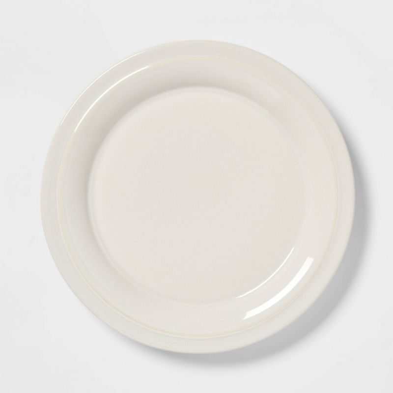 Photo 1 of 10" Porcelain Woodbridge Dinner Plate White - Threshold™
