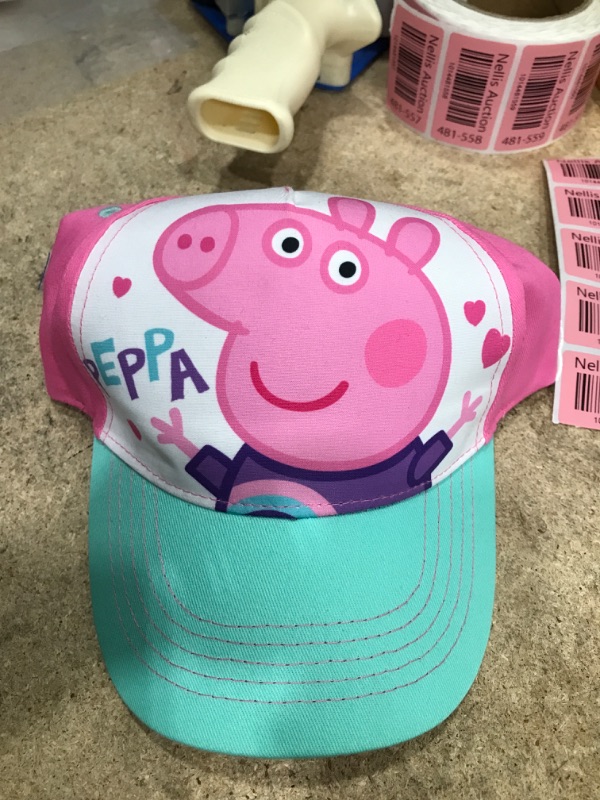 Photo 1 of (pack of 2) Peppa Pig Kid S Youth Baseball Cap Hat Pink White Adjustable Back
