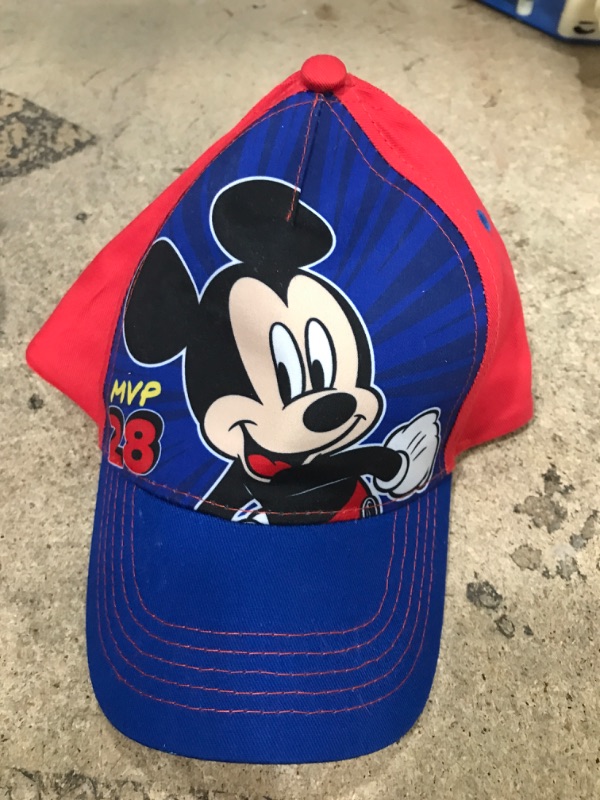 Photo 1 of (pack of 2) Disney Mickey Mouse Blue and Red Baseball Hat for Kids MVP 28
