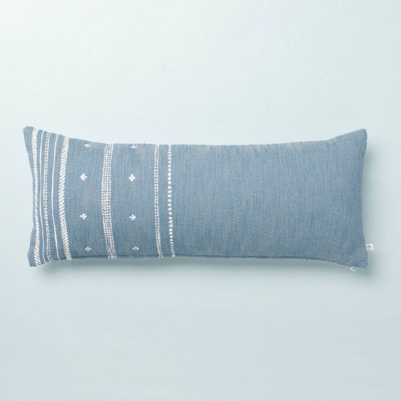 Photo 1 of 12" X 30" Dotted Stripe Throw Pillow with Zipper - Hearth & Hand™ with Magnolia
