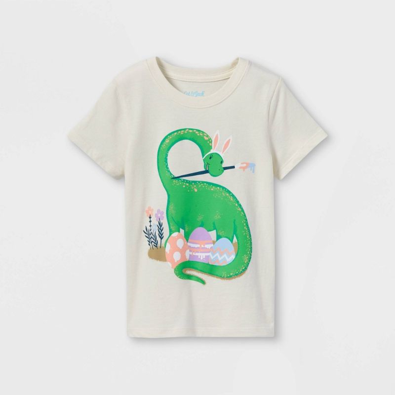 Photo 1 of 5PK- 3T-Toddler Boys' Easter Dino Graphic Short Sleeve T-Shirt - Cat & Jack™
