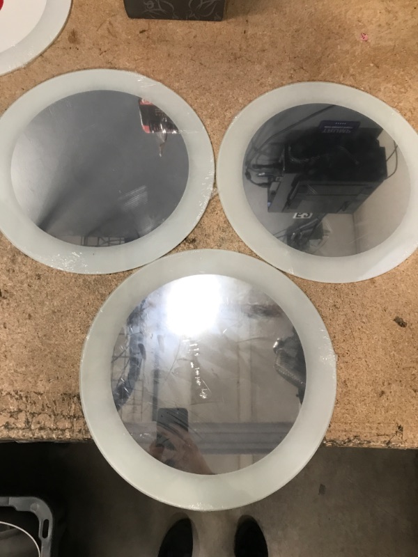 Photo 1 of 3PK- 10INCH MINI FROSTED MIRRORS ROUND