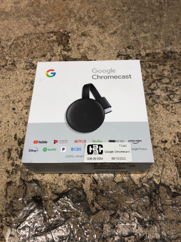 Photo 2 of Google Chromecast - Streaming Device with HDMI Cable - Stream Shows, Music, Photos, and Sports from Your Phone to Your TV Black