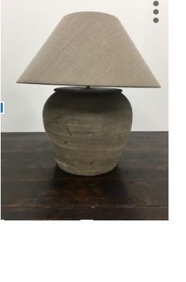 Photo 1 of  Gray Pot Lamp and Lampshade