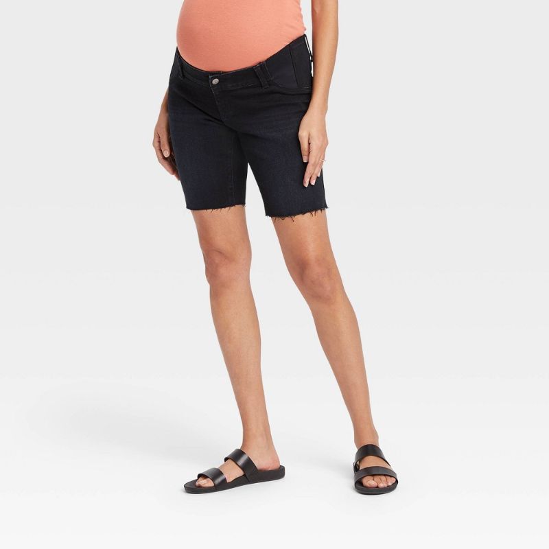 Photo 1 of ** size 0 ** Under Belly Bermuda Maternity Jean Shorts - Isabel Maternity by Ingrid & Isabel™ Wash
