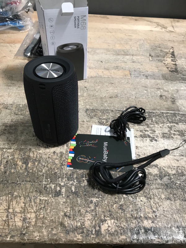 Photo 1 of Bluetooth Speakers,MusiBaby Speaker,Outdoor, Portable,Waterproof,Wireless Speaker,Dual Pairing, Bluetooth 5.0,Loud Stereo,Booming Bass,1500 Mins Playtime for Home,Party (Black, M68)
