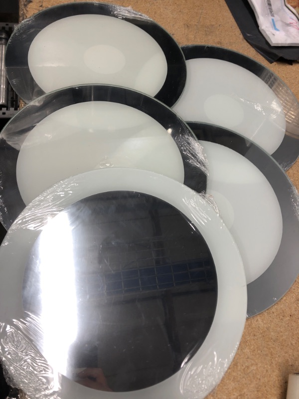 Photo 2 of 5 PACK ROUND MIRROR CHARGER PLATES