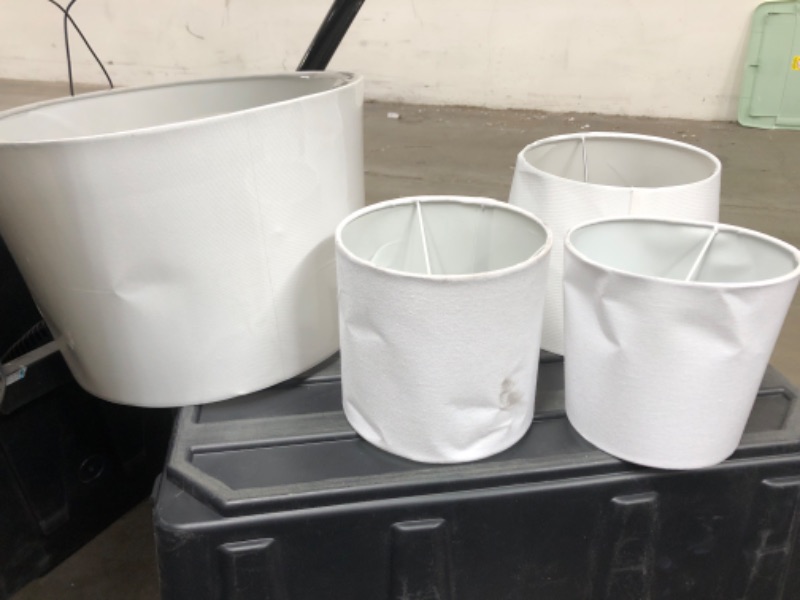 Photo 1 of 4 piece lamp shade assortment 