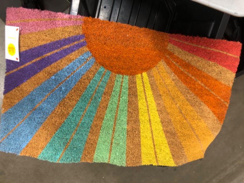 Photo 2 of 16x26 Rainbow Sunshine Doormat - Sun Squad 