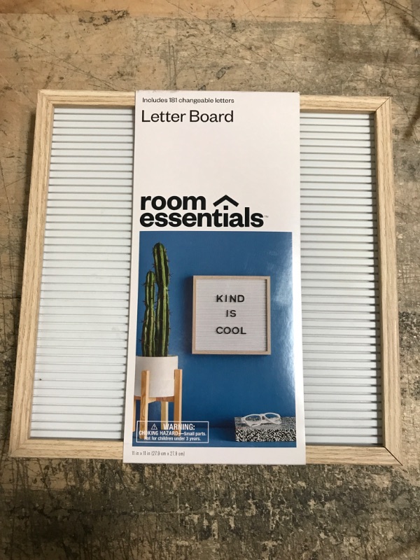 Photo 2 of 11&#34; x 11&#34; Plastic Slat Letterboard White - Room Essentials&#8482;